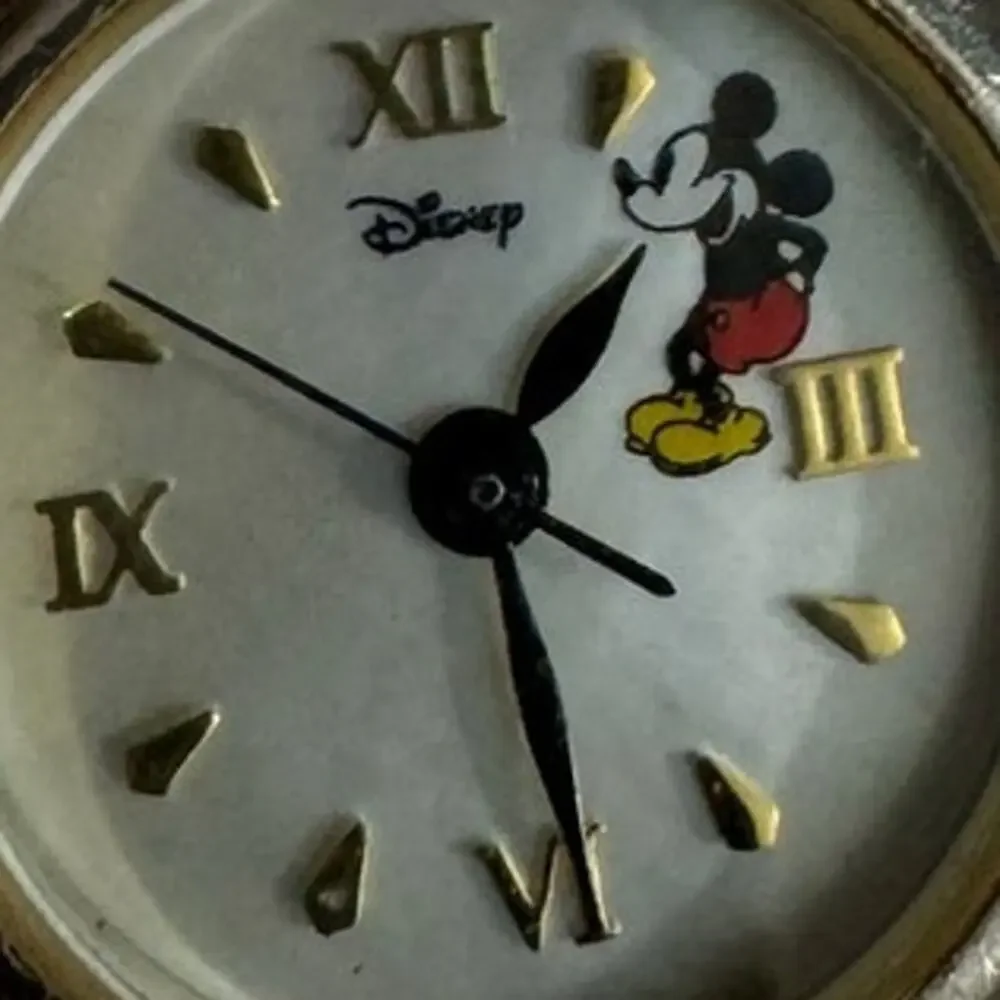 Disney Time Works Two-Tone Heart Link Women's Mickey Mouse Watch